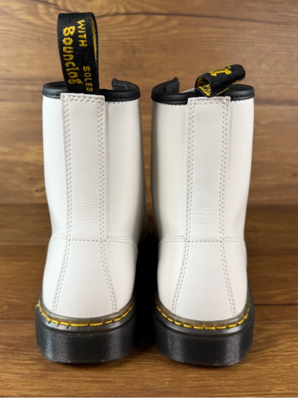 Dr. Martens White Zavala Combat Boots Lace Up Size 7 Women’s Shoes - Picture 4 of 10